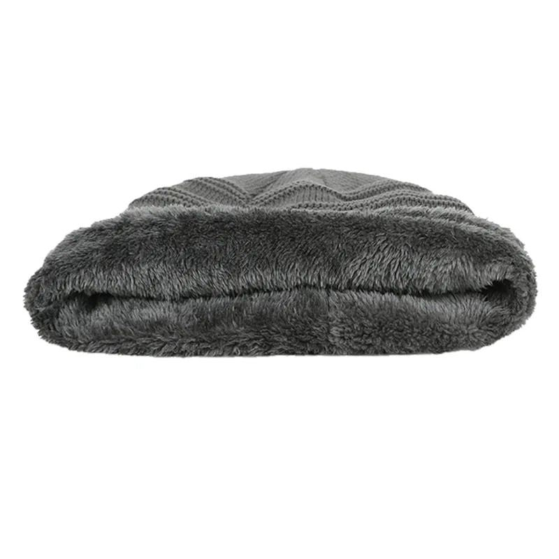 Fur Lined Winter Beanie Hat 4