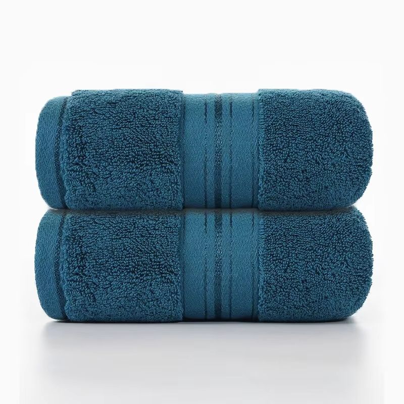 Plush Cotton Bath Towel  Soft Face Towel Set  Thick NonShedding Super Absorbent 2Pack 1