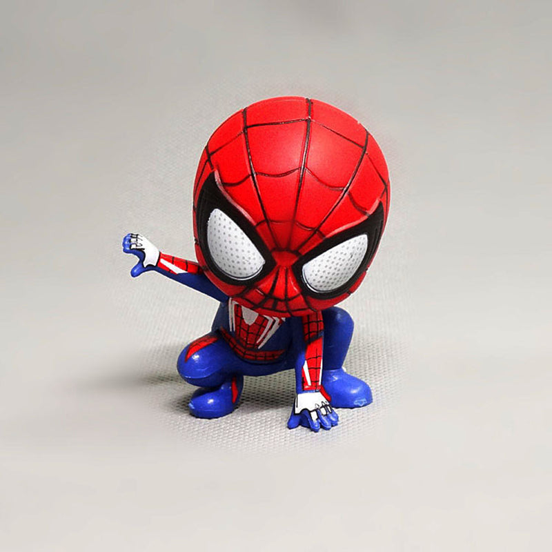 Spider Man Action Figure Model Toy Marvel Avengers Cute Anime Ornaments