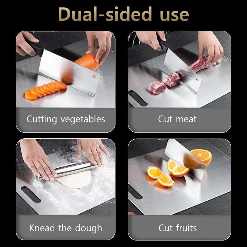 316 Stainless Steel Double Sided Cutting And Kneading Board  Hygienic Kitchen Prep Panel 1