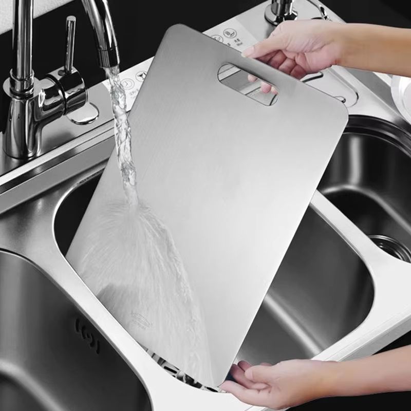 316 Stainless Steel Double Sided Cutting And Kneading Board  Hygienic Kitchen Prep Panel 3