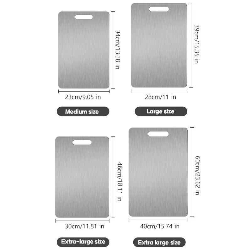 316 Stainless Steel Double Sided Cutting And Kneading Board  Hygienic Kitchen Prep Panel 5