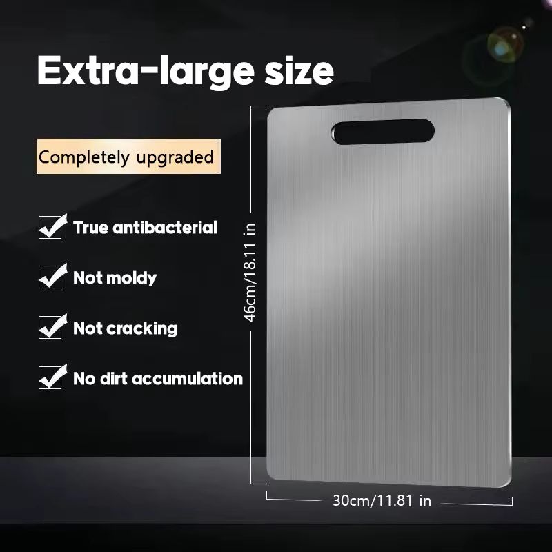 316 Stainless Steel Double Sided Cutting And Kneading Board  Hygienic Kitchen Prep Panel 8
