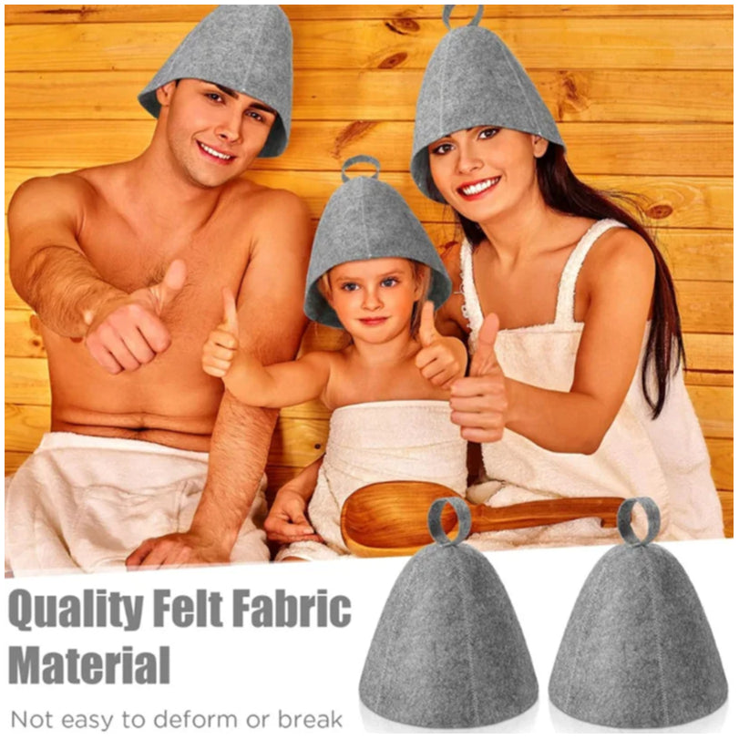 Wool Felt Sauna Hat Anti Heat Shower Cap Quick Drying Hair Turban Towel Drying Hat Sauna Bathroom A 1