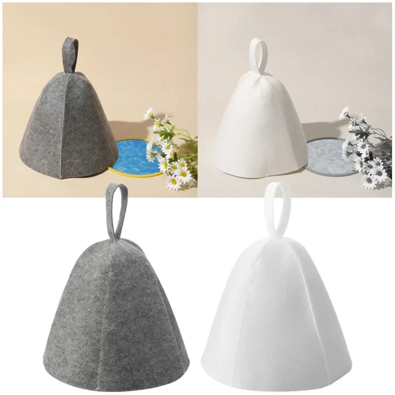 Wool Felt Sauna Hat Anti Heat Shower Cap Quick Drying Hair Turban Towel Drying Hat Sauna Bathroom A 4