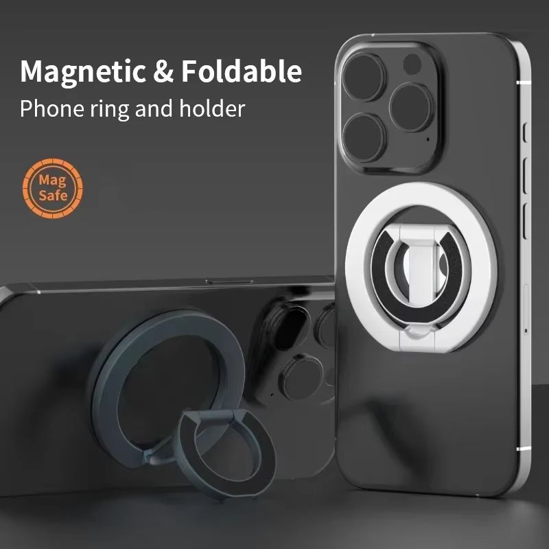 MagSafe Double Sided Magnetic Phone Ring Holder  Foldable Grip And Stand For IPhone 1