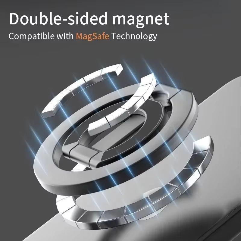 MagSafe Double Sided Magnetic Phone Ring Holder  Foldable Grip And Stand For IPhone 2