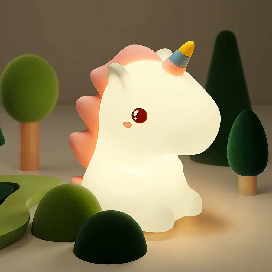 Cartoon Animal LED Night Light For Kids USB Rechargeable Unicorn Bedroom Decor Lamp 1