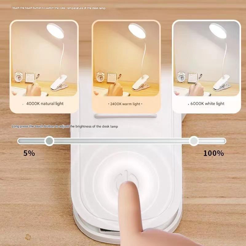 LED Eye Protection Clip Desk Lamp Charging Night Light Dormitory Study Lamp For Students Special Be 2