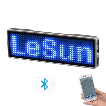 Rechargeable Bluetooth LED Name Tag  DIY Programmable LED Badge With Scrolling Message Display 2