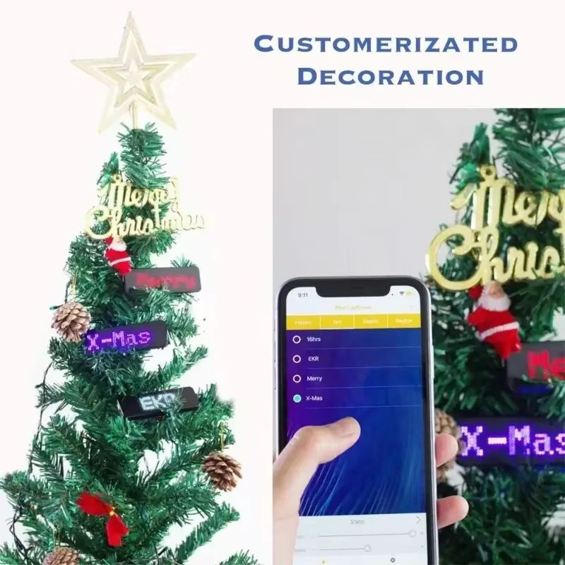 Rechargeable Bluetooth LED Name Tag  DIY Programmable LED Badge With Scrolling Message Display 3