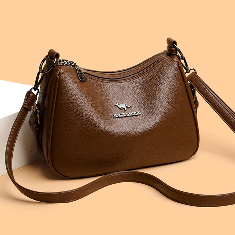 Large Capacity Tote Crossbody Bag For Women Simple Solid Color Shoulder Bag Fashion 2