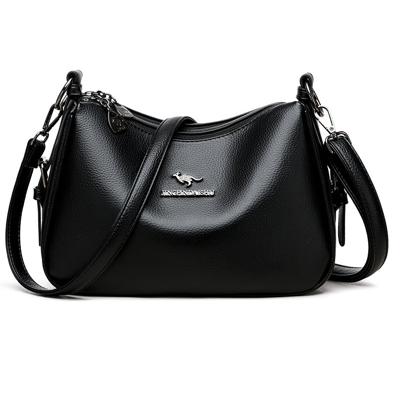 Large Capacity Tote Crossbody Bag For Women Simple Solid Color Shoulder Bag Fashion 3