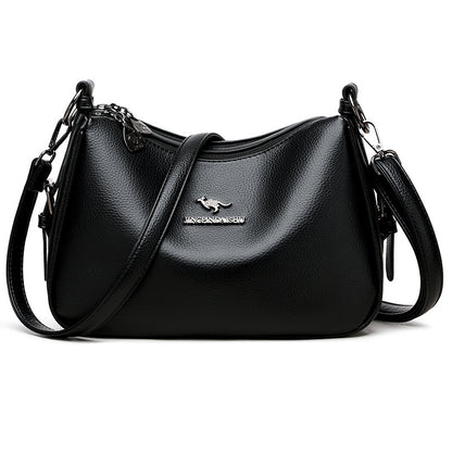 Large Capacity Tote Crossbody Bag For Women Simple Solid Color Shoulder Bag Fashion 3