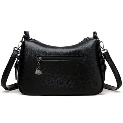 Large Capacity Tote Crossbody Bag For Women Simple Solid Color Shoulder Bag Fashion 4