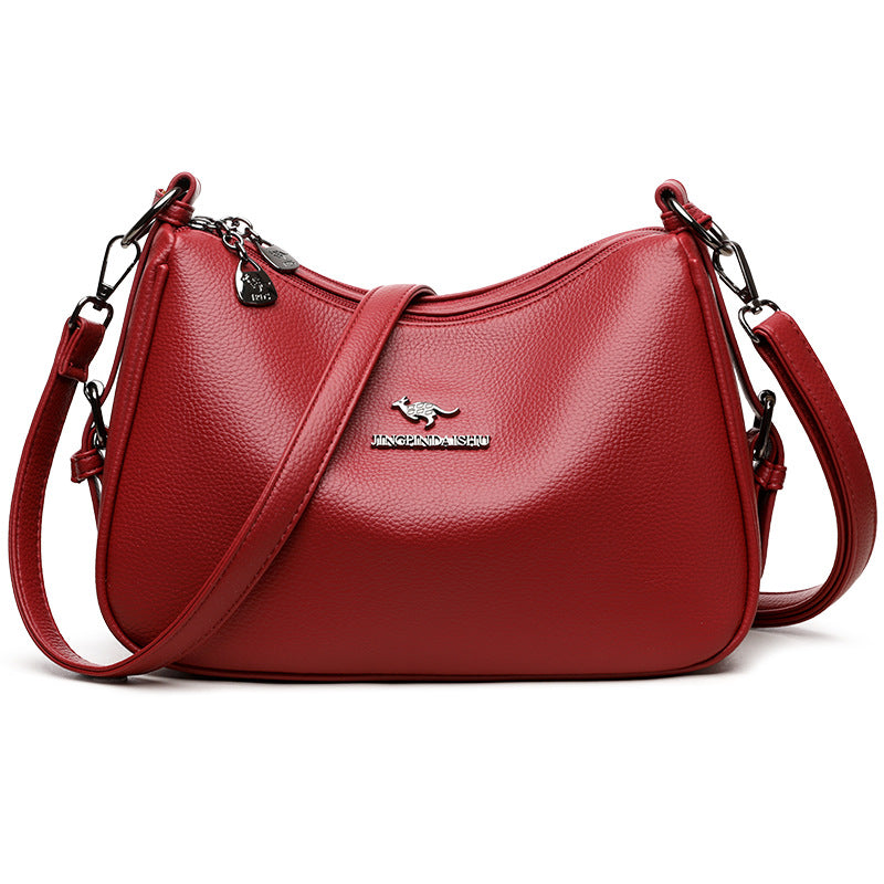 Large Capacity Tote Crossbody Bag For Women Simple Solid Color Shoulder Bag Fashion 5