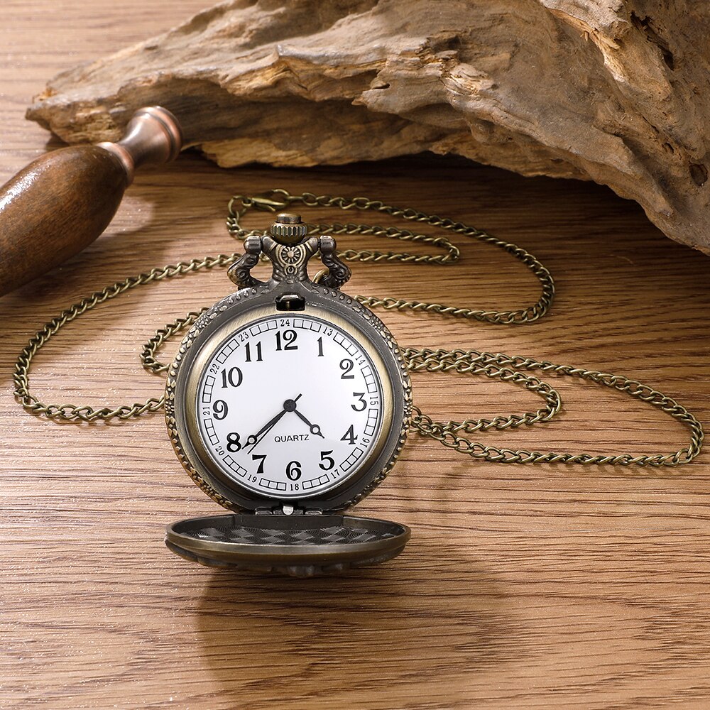 Motorcycle Quartz Pocket Watch Motorbike Design Pendant Fob Watch Chain For Men 4