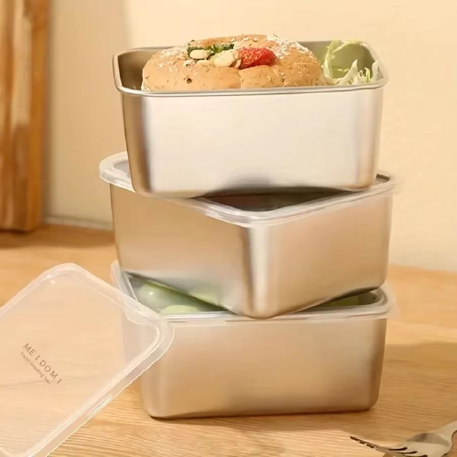 Stainless Steel Airtight Lunch & Storage Box – Small Fresh-Keeping Food Container for Home & Camping