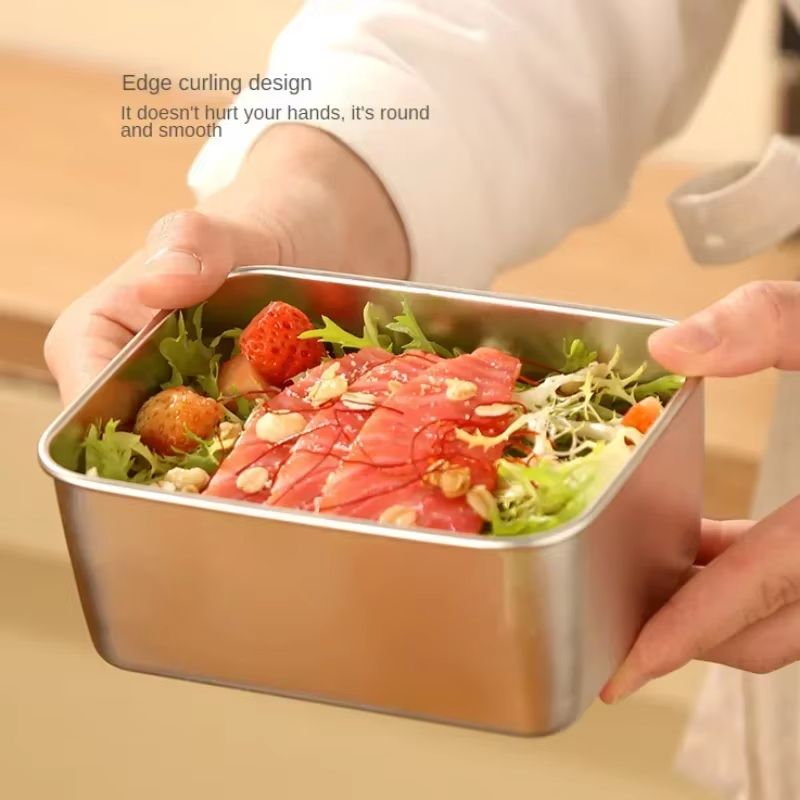 Stainless Steel Airtight Lunch  Storage Box  Small FreshKeeping Food Container For Home  Camping 1