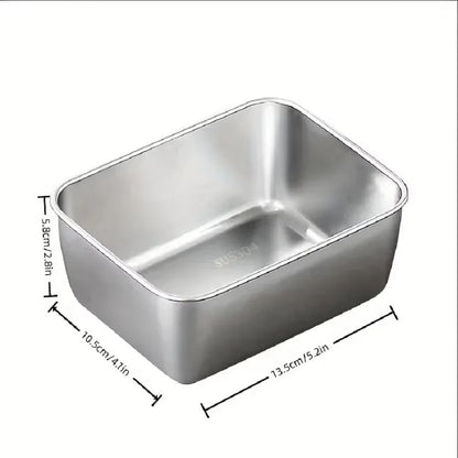 Stainless Steel Airtight Lunch  Storage Box  Small FreshKeeping Food Container For Home  Camping 5