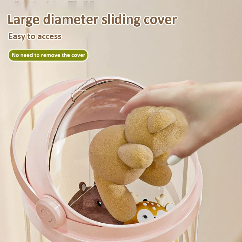 Organization Plush Toy, Doll Storage Box, Storage Tube Transparent, Plastic Toy Organizer