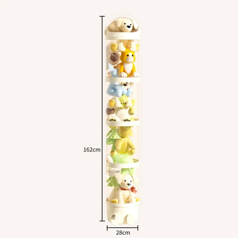 Organization Plush Toy, Doll Storage Box, Storage Tube Transparent, Plastic Toy Organizer