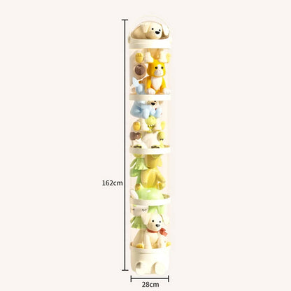 Organization Plush Toy, Doll Storage Box, Storage Tube Transparent, Plastic Toy Organizer