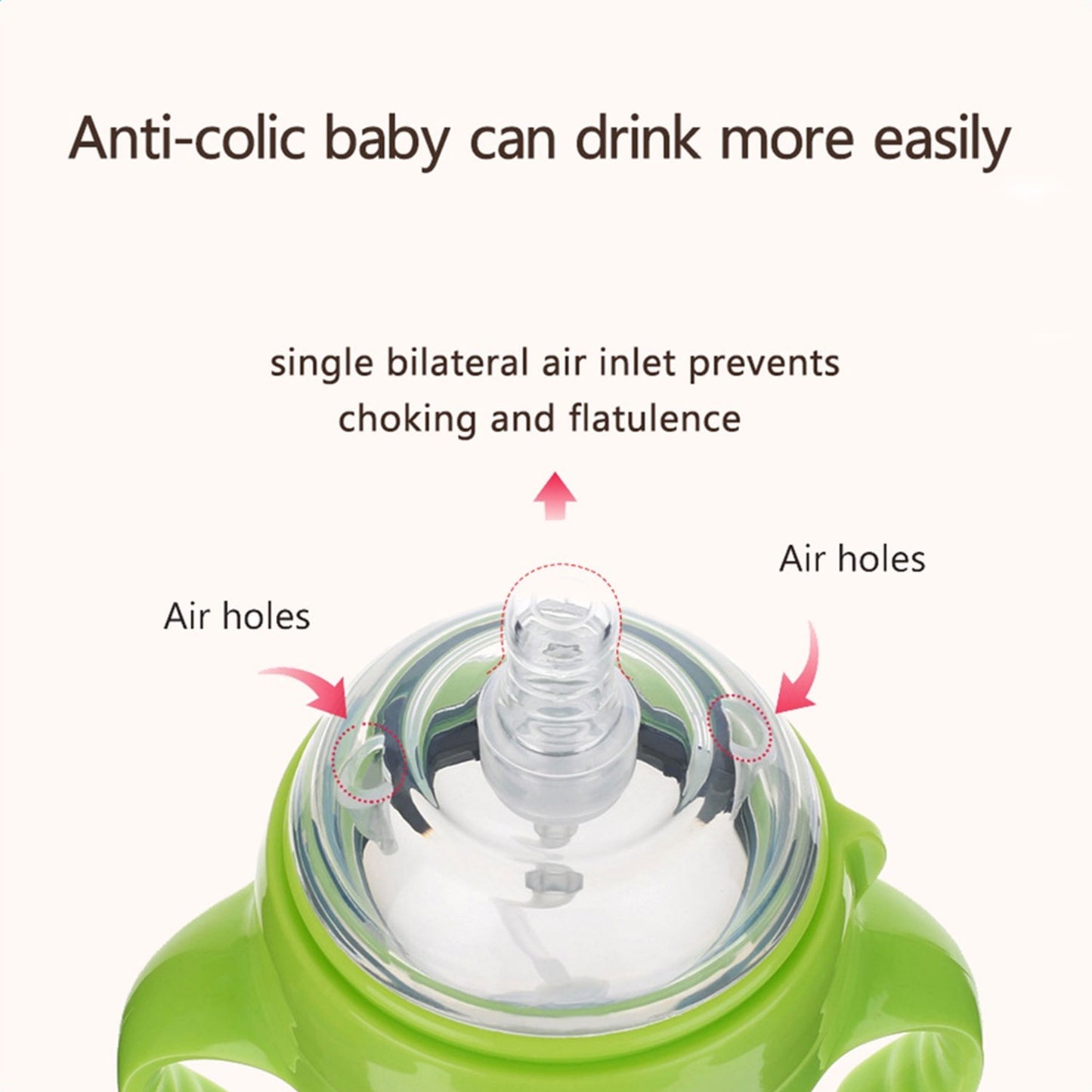 Baby NanoSilicone Bottle With Handle Soft Milk Pulling Breastmilklike Design 1