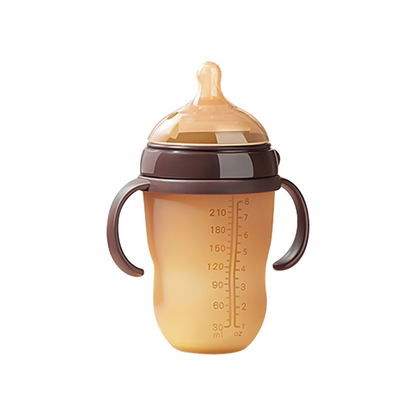 Baby NanoSilicone Bottle With Handle Soft Milk Pulling Breastmilklike Design 8