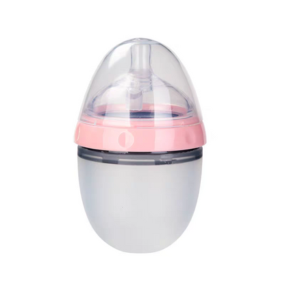 Baby NanoSilicone Bottle With Handle Soft Milk Pulling Breastmilklike Design 17