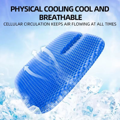 Honeycomb gel seat cushion for Car & Office – Breathable Silicone Support Pad (Four-Season Universal)