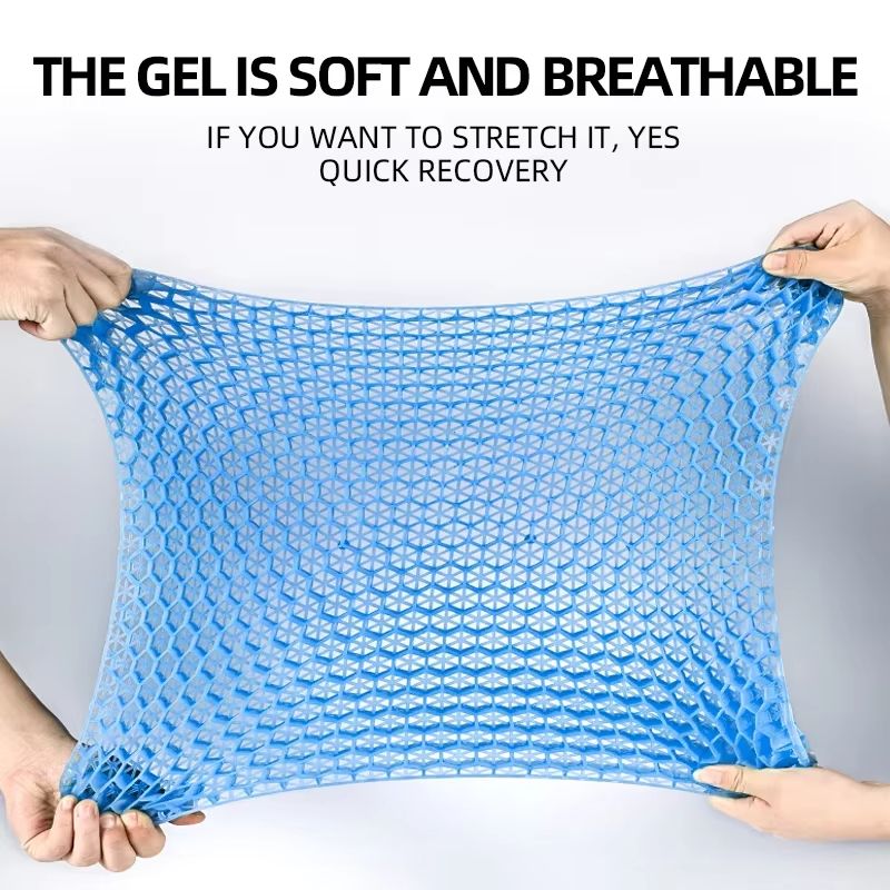 Honeycomb Gel Seat Cushion For Car  Office  Breathable Silicone Support Pad FourSeason Universal 1