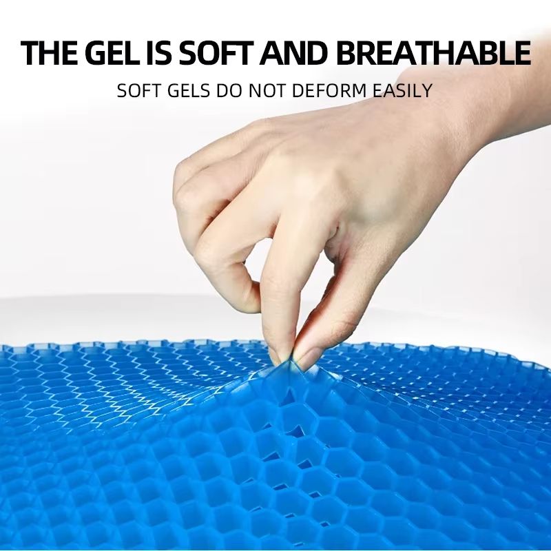 Honeycomb Gel Seat Cushion For Car  Office  Breathable Silicone Support Pad FourSeason Universal 5