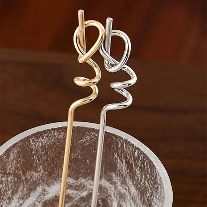 Golden Hip Hop Twist Hairpin  Simple Alloy Stick Pin For Effortless Cool Style 1pc Or 2pcs 3