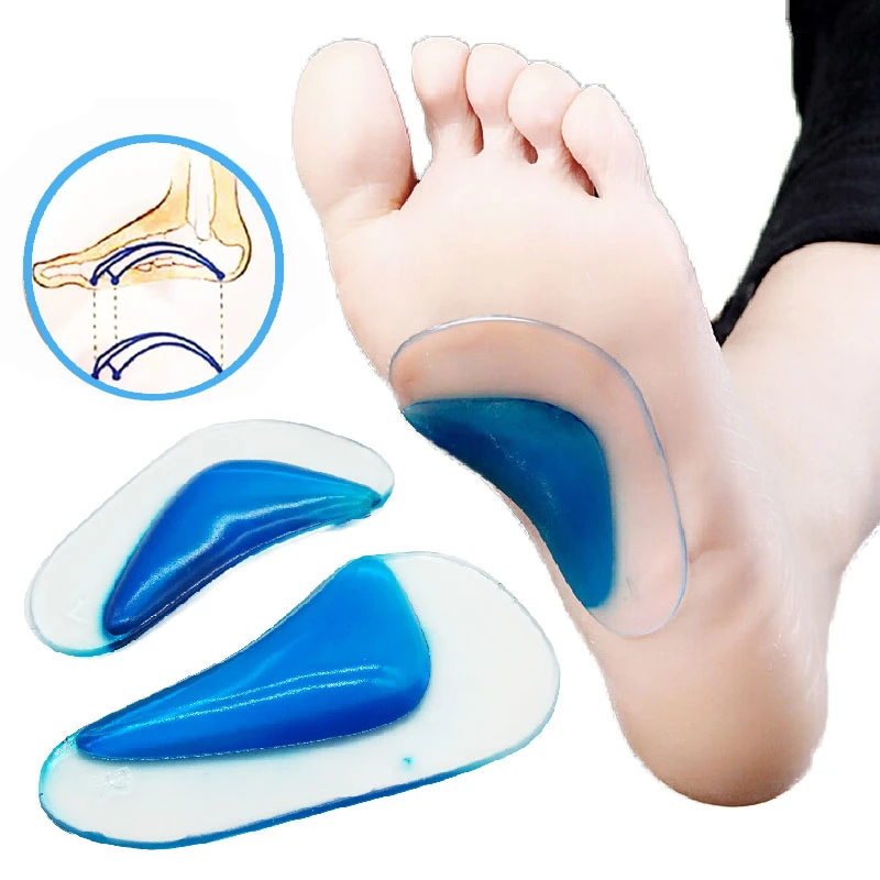 Flat Foot Corrector Insole, Silicone Gel Arch Support, Professional Orthotic Shoe Cushion for Foot Alignment