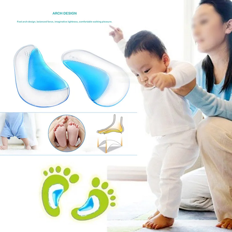 Flat Foot Corrector Insole, Silicone Gel Arch Support, Professional Orthotic Shoe Cushion for Foot Alignment