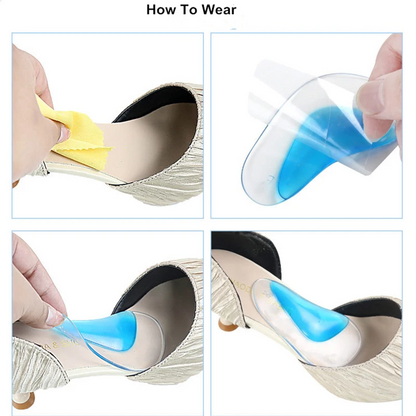 Flat Foot Corrector Insole, Silicone Gel Arch Support, Professional Orthotic Shoe Cushion for Foot Alignment