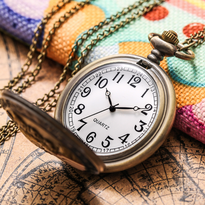 Classic American Eagle Free Design Pocket Watch For Men And Women Vintage Quartz Arabic Numerals 2