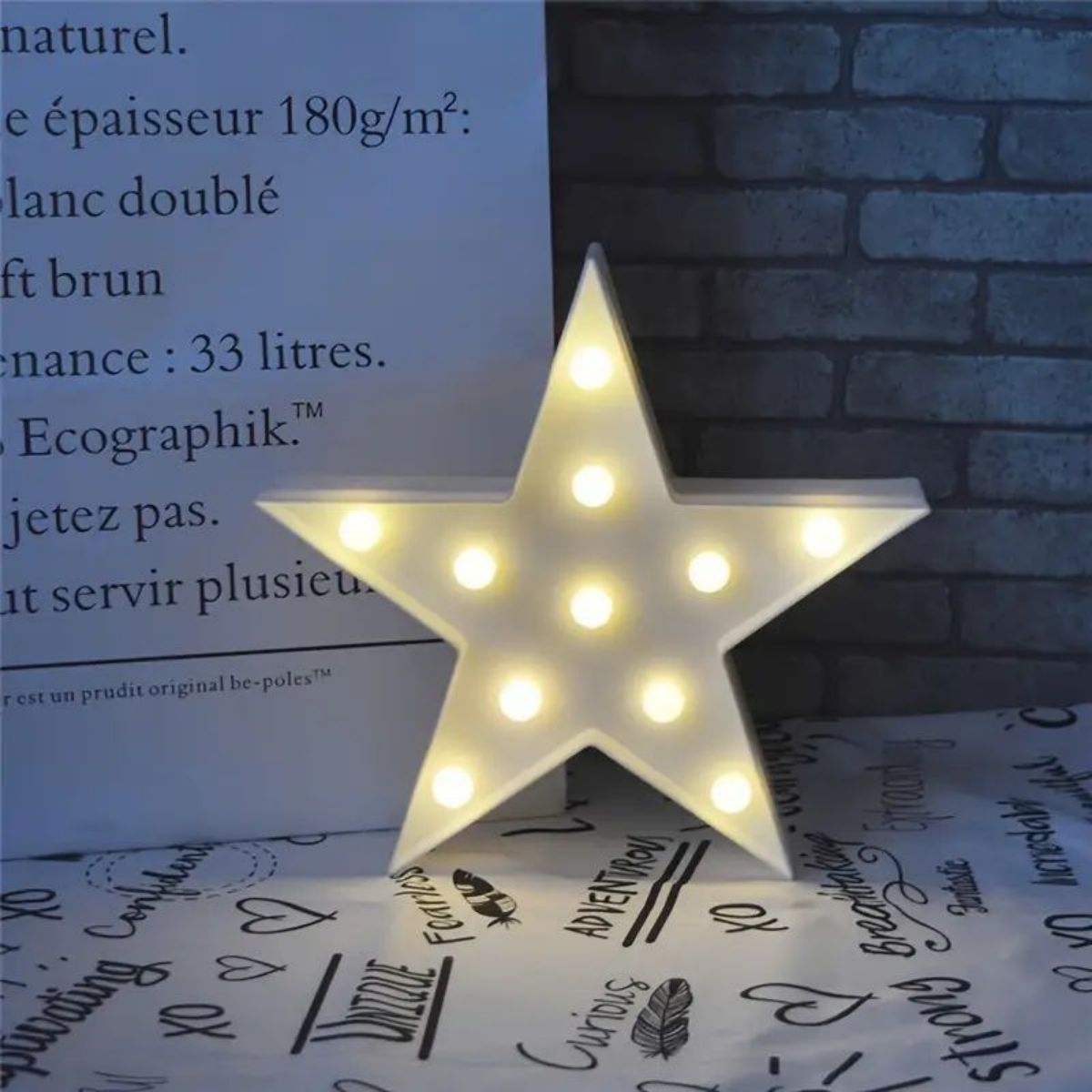 Red LED Pentagram Neon Light - Battery-Powered Star Wall Accent for Events & Girls Bedrooms