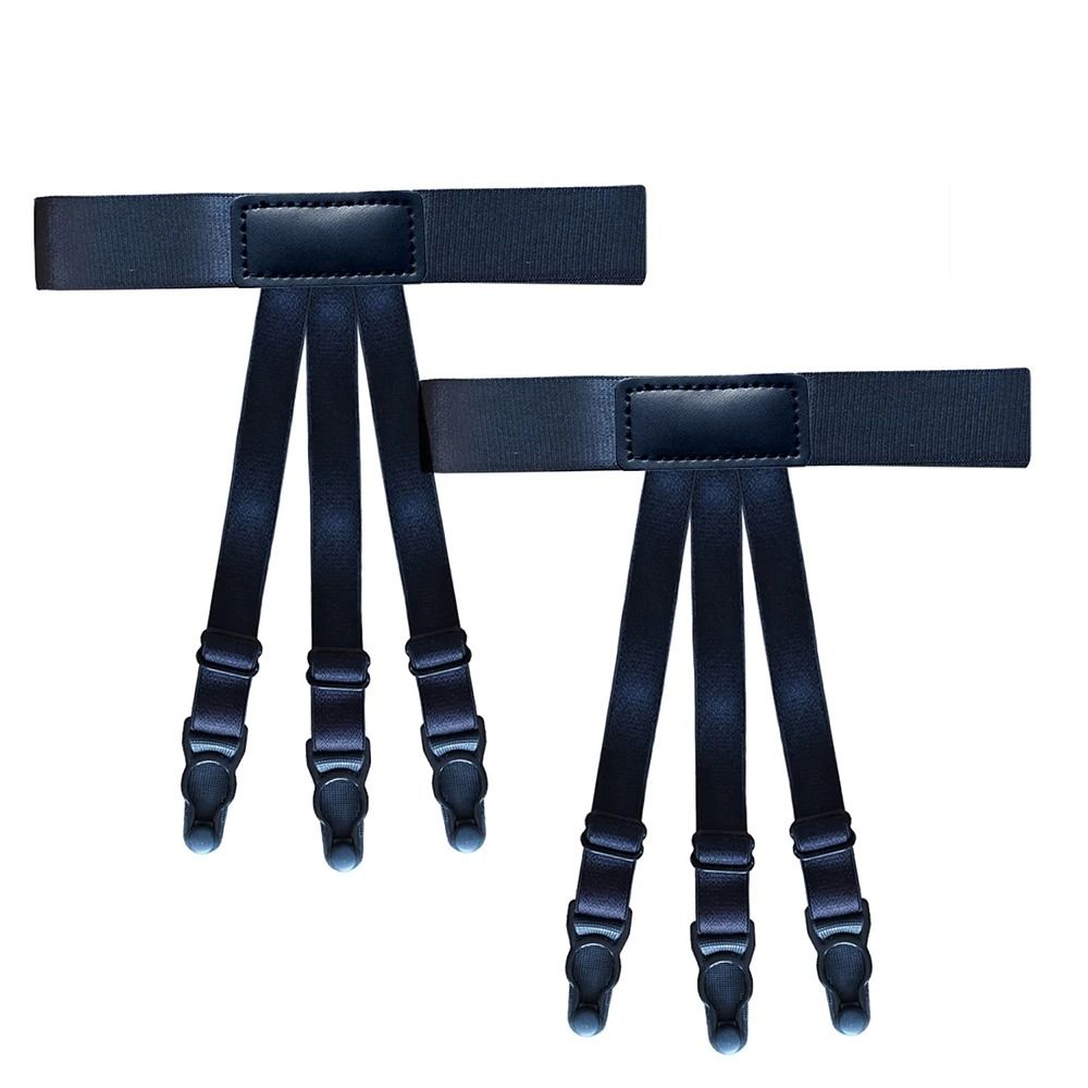 Mens Adjustable Shirt Stays  Elastic NonSlip Garters To Keep Shirts Neat And Tucked All Day 8