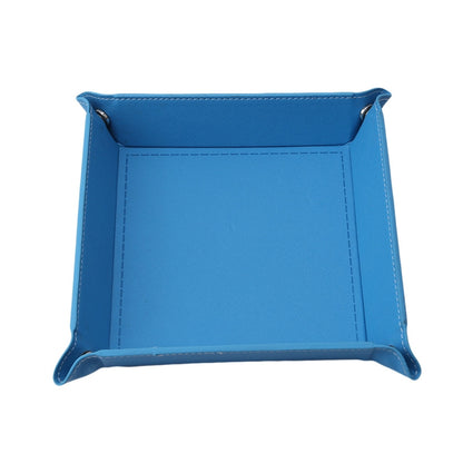Hexagon Dice Game Storage Tray, Rolling Folding PU Leather Velvet Dice Mat