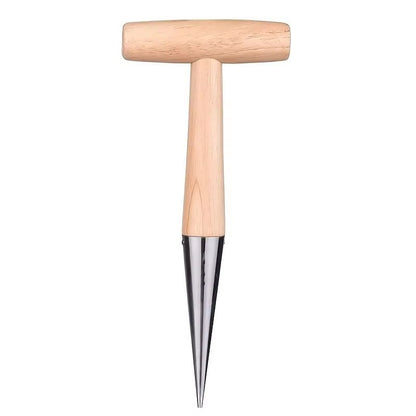 Stainless Steel Hand Dibber With Wood Handle  Precision Garden Dibber For Seeds Seedlings  Bulbs 4