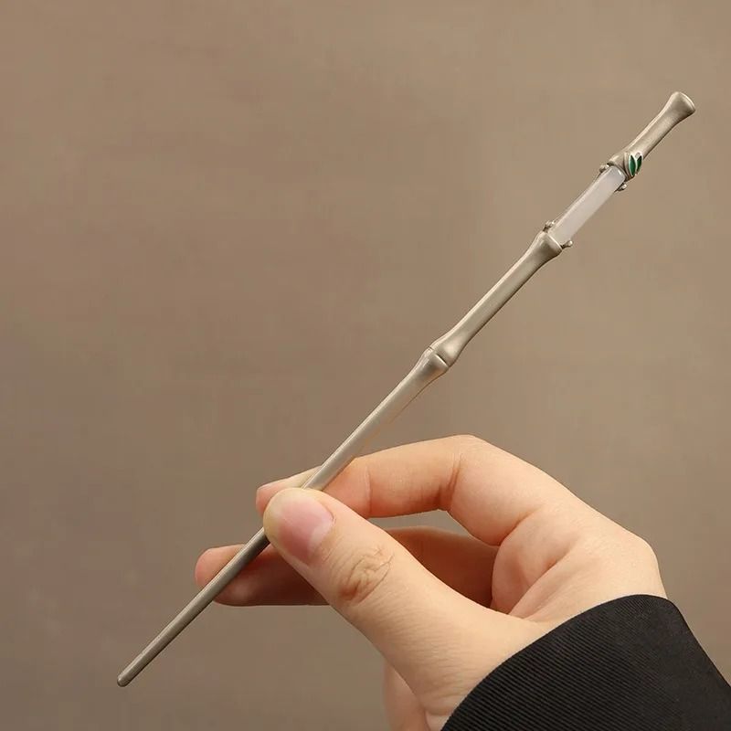 Bamboo Knot Hairpin  Elegant Retro Imitation Jade Style Hair Accessory 3