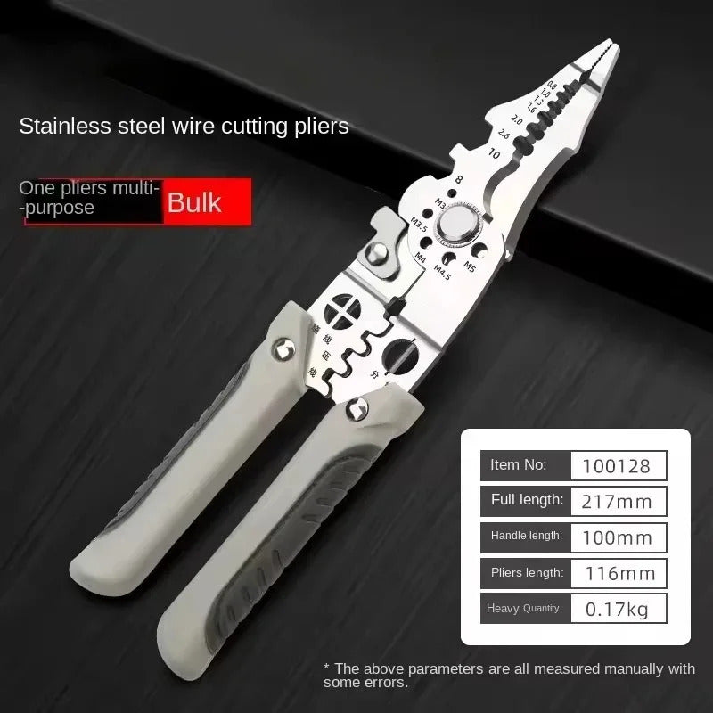 Electrician Pliers for Wire Splitting and Stripping - Multi Functional Tool for Electricians