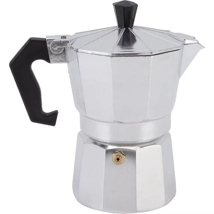 Aluminum Italian Moka Coffee Pot – Octagonal moka pot Kettle for Home, Office & Camping (0.6L / 20 fl oz)