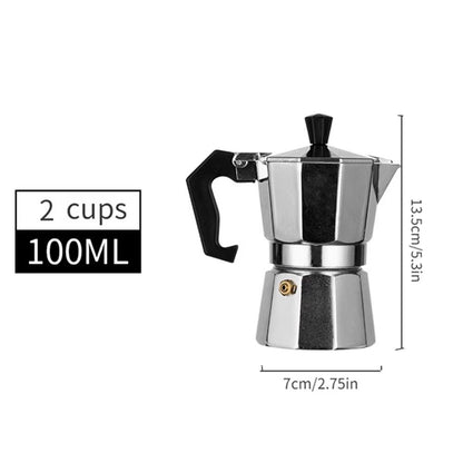 Aluminum Italian Moka Coffee Pot  Octagonal Moka Pot Kettle For Home Office  Camping 06L  20 Fl Oz 7