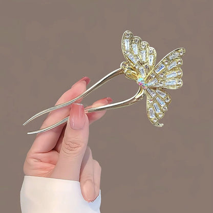 U Shaped Pearl Fan Hairpin 2