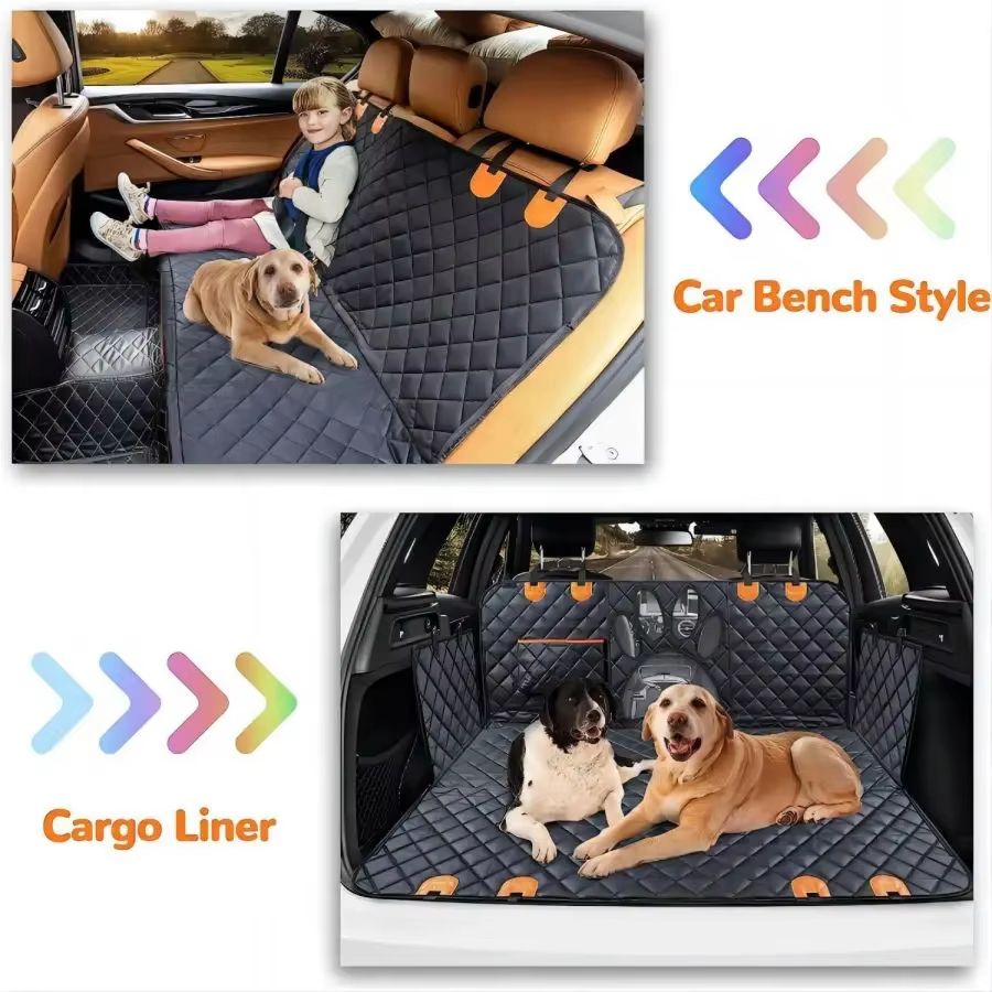 Dog Car Seat Cover For Back Seat  100 Waterproof Dog Car Hammock With Mesh Window And Side Protecti 2