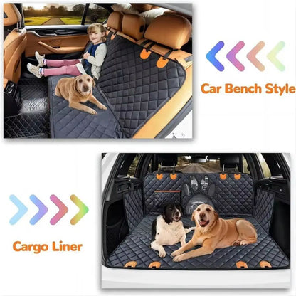 Dog Car Seat Cover For Back Seat  100 Waterproof Dog Car Hammock With Mesh Window And Side Protecti 2