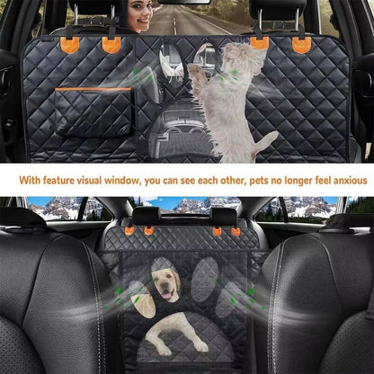 Dog Car Seat Cover For Back Seat  100 Waterproof Dog Car Hammock With Mesh Window And Side Protecti 3